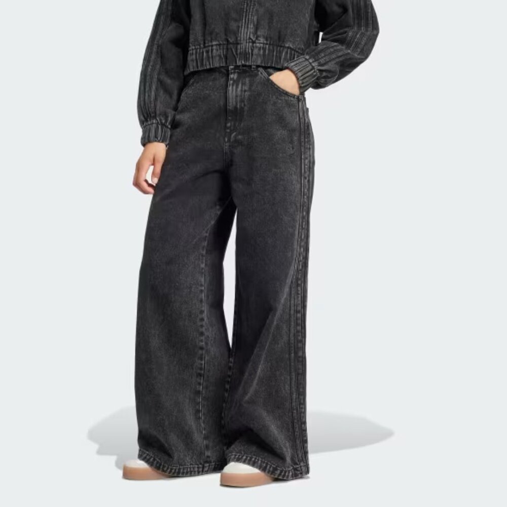 adidas Women's  Originals Premium Essentials Wide Leg Denim Pants